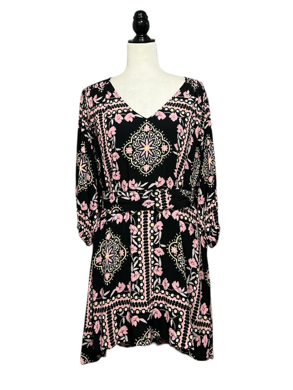 Anthropologie STEELE. Floral Long Sleeve Viscose Dress
